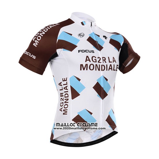 2015 Maillot Ciclismo Ag2r La Mondiale Marron Manches Courtes et Cuissard